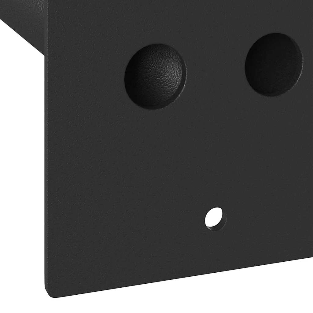 Flag Pole Holder Black 10.5 x 7.5 cm Steel